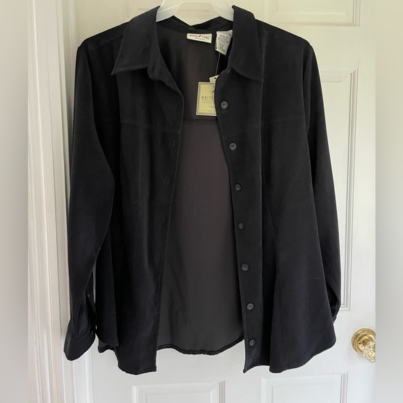 White stag woman stretch size 18W black moleskin shirt - Picture 2 of 8